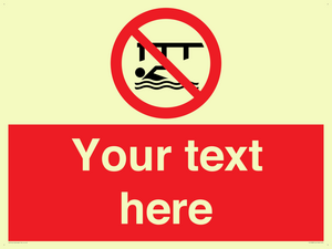 Custom Do not swim in the vicinity of piers